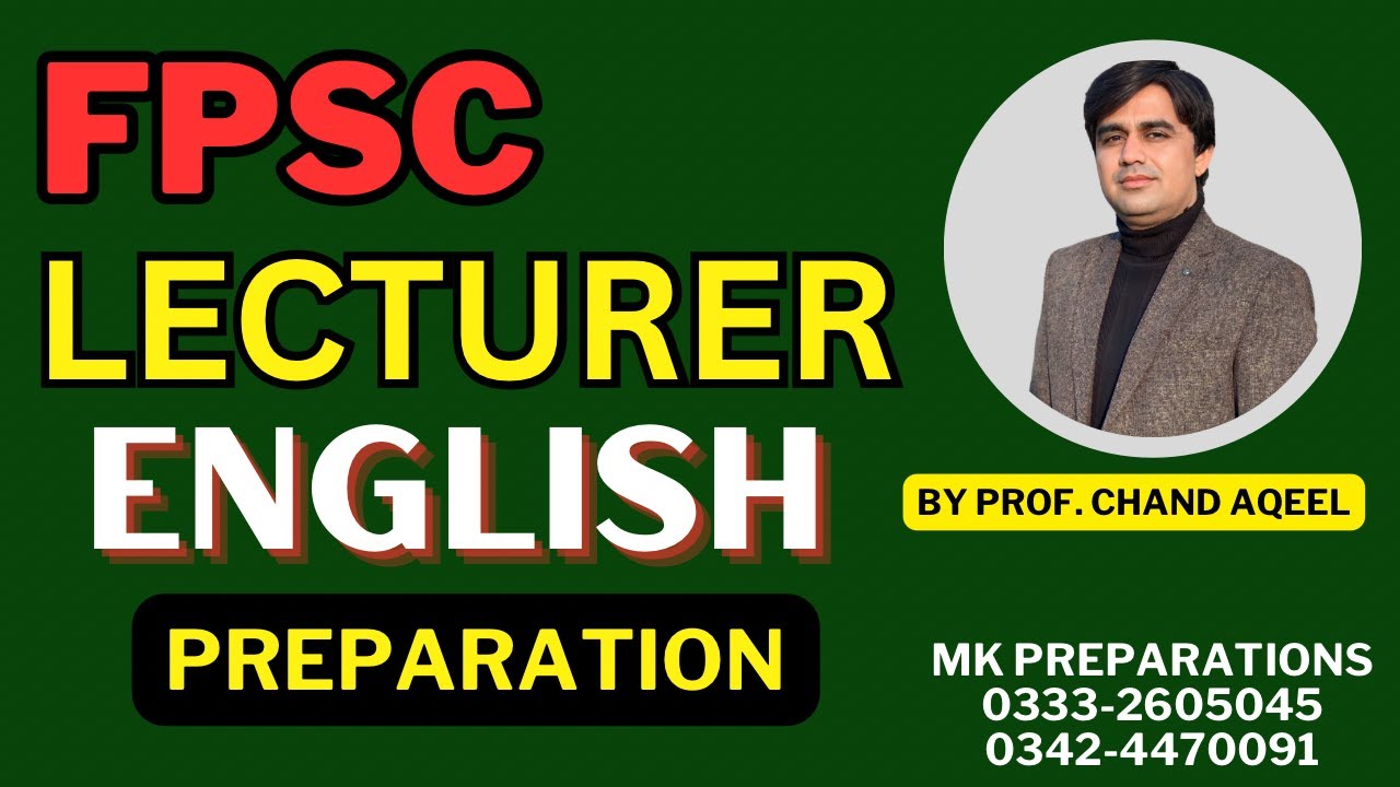 FPSC Lecturer English Test Preparation | FPSC Lecturer English Syllabus & Important Books