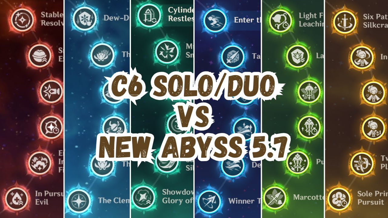 C6 Character Solo/Duo VS New Spiral Abyss 5.7 | Genshin Impact