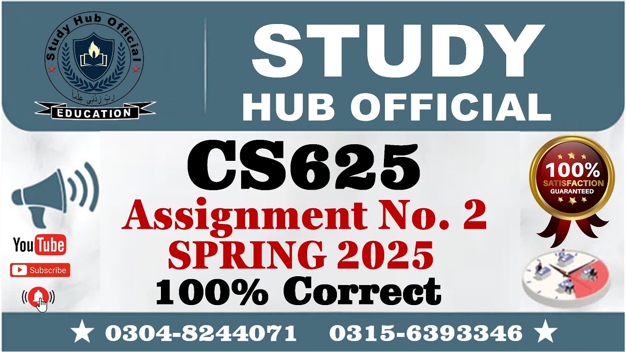 CS625 Assignment 2 solution Spring 2025, CS625 Assignment 2 solution 2025, CS625 Assignment