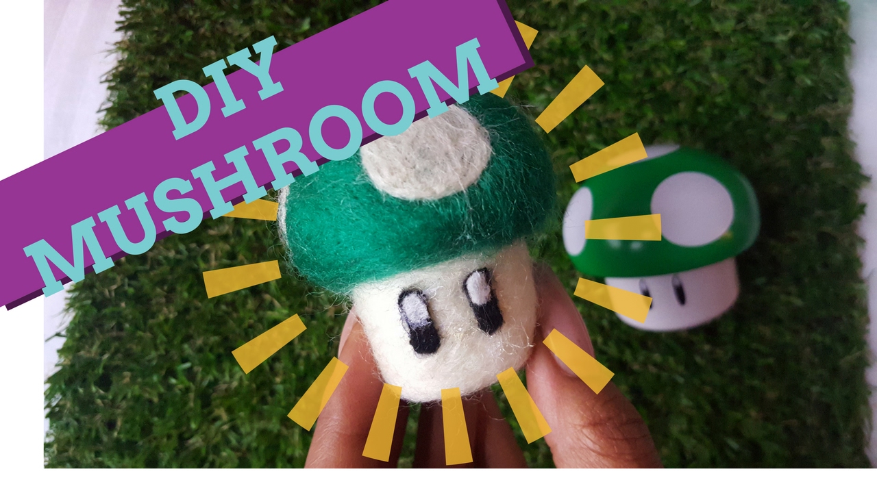 Super Mario Toadstool-DIY Mushroom Needle Felt