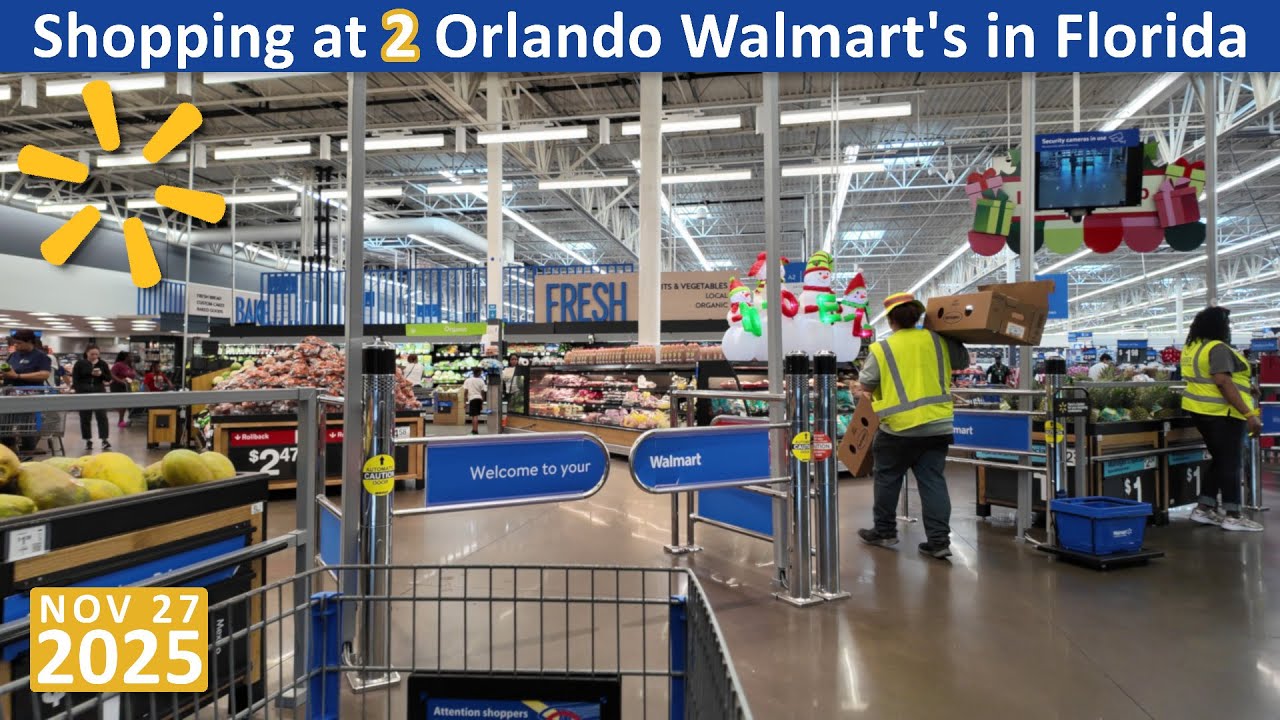 Покупки в двух магазинах Walmart в Орландо, Флорида / Строительство тропы Coast to Coast