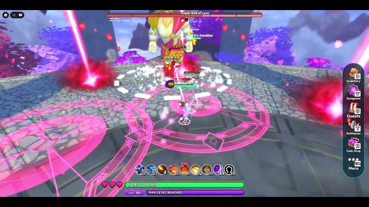 2026 CUPID BOSS EVENT FIGHT! HUNTER CLASS WORLDZERO