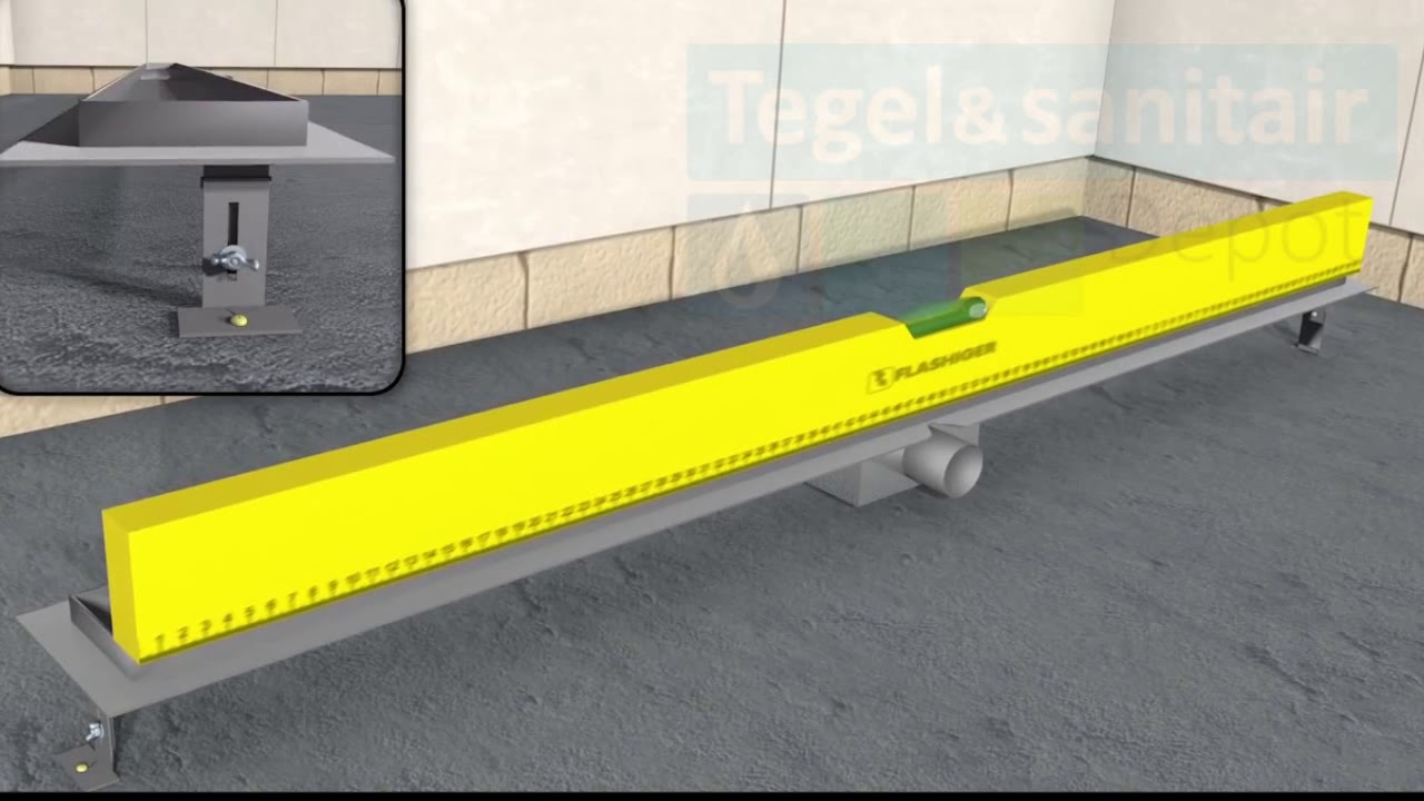 Installatie van een douchegoot - Tegeldepot.nl