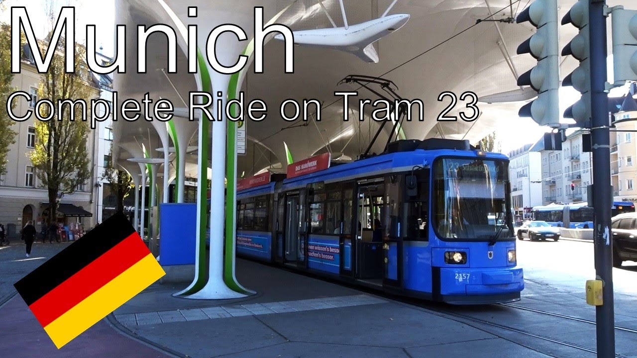 Munich - Complete ride on tram 23