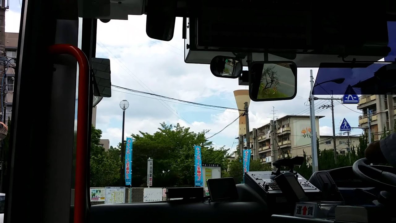 京阪バス 門真市内線 7A号経路 前面展望 地下鉄門真南～門真団地～保健福祉センター～古川橋駅～門真市役所