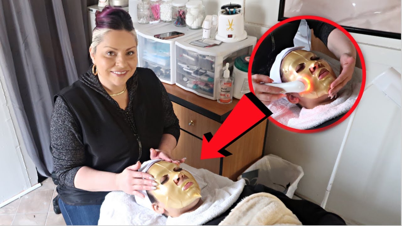 SURPRISING MY GIRLFRIEND WITH A 24K GOLD FACIAL!!