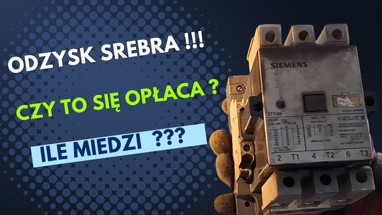 Srebro ze stycznika Siemens