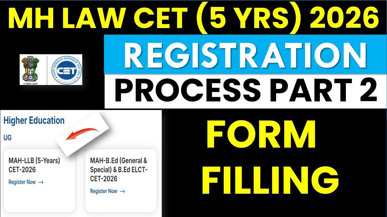 MH LAW CET (5 Yrs) Registration Form Filling Process 2026 | How to Fill LAW CET Registration Form 26