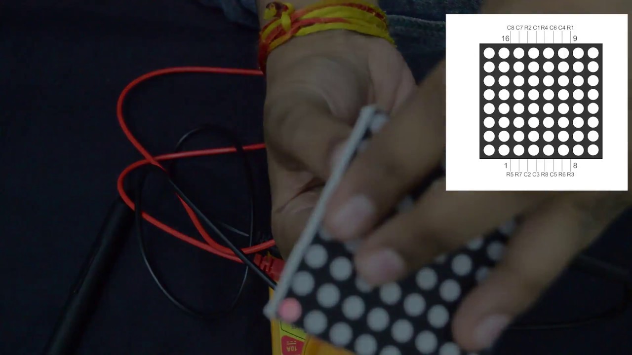 Interfacing of 8x8 Led-matrix with Arduino