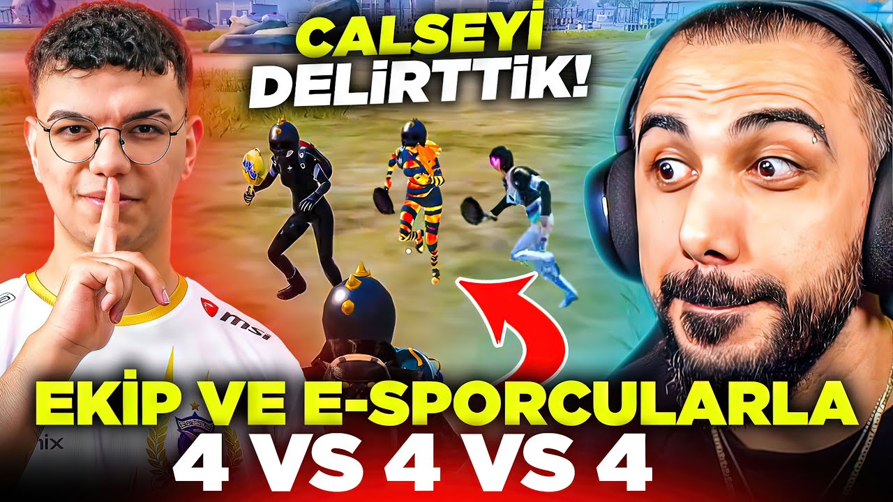 EKİPLE VE E-SPORCULARLA 4 VS 4 VS 4 WOW KAPIŞMASI!! (CALSEYE KIŞKIRTMA) | PUBG MOBILE