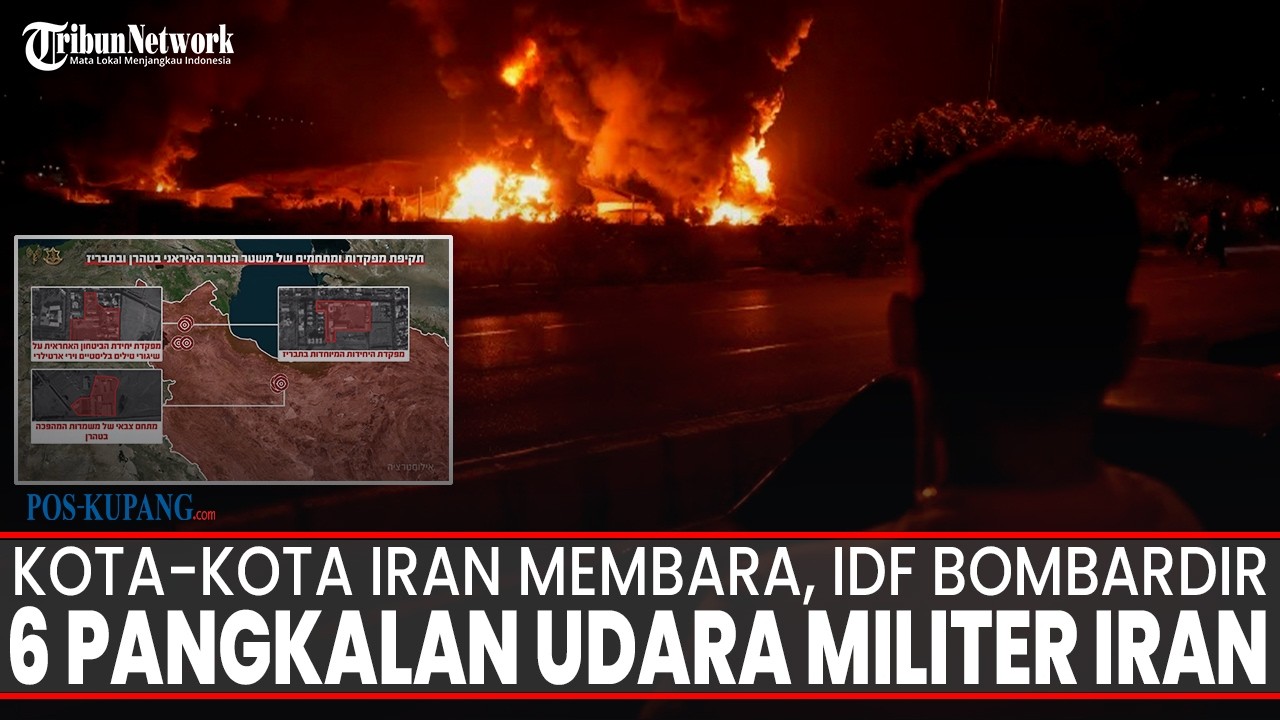 🔴LIVE MANCANEGARA: Kota-Kota Iran Membara, Jet Tempur IDF Bombardir 6 Pangkalan Udara Militer Iran