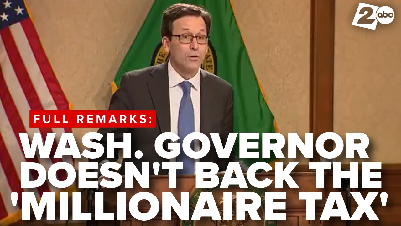 Washington Governor Bob Ferguson criticizes income tax on millionaires, discusses next steps