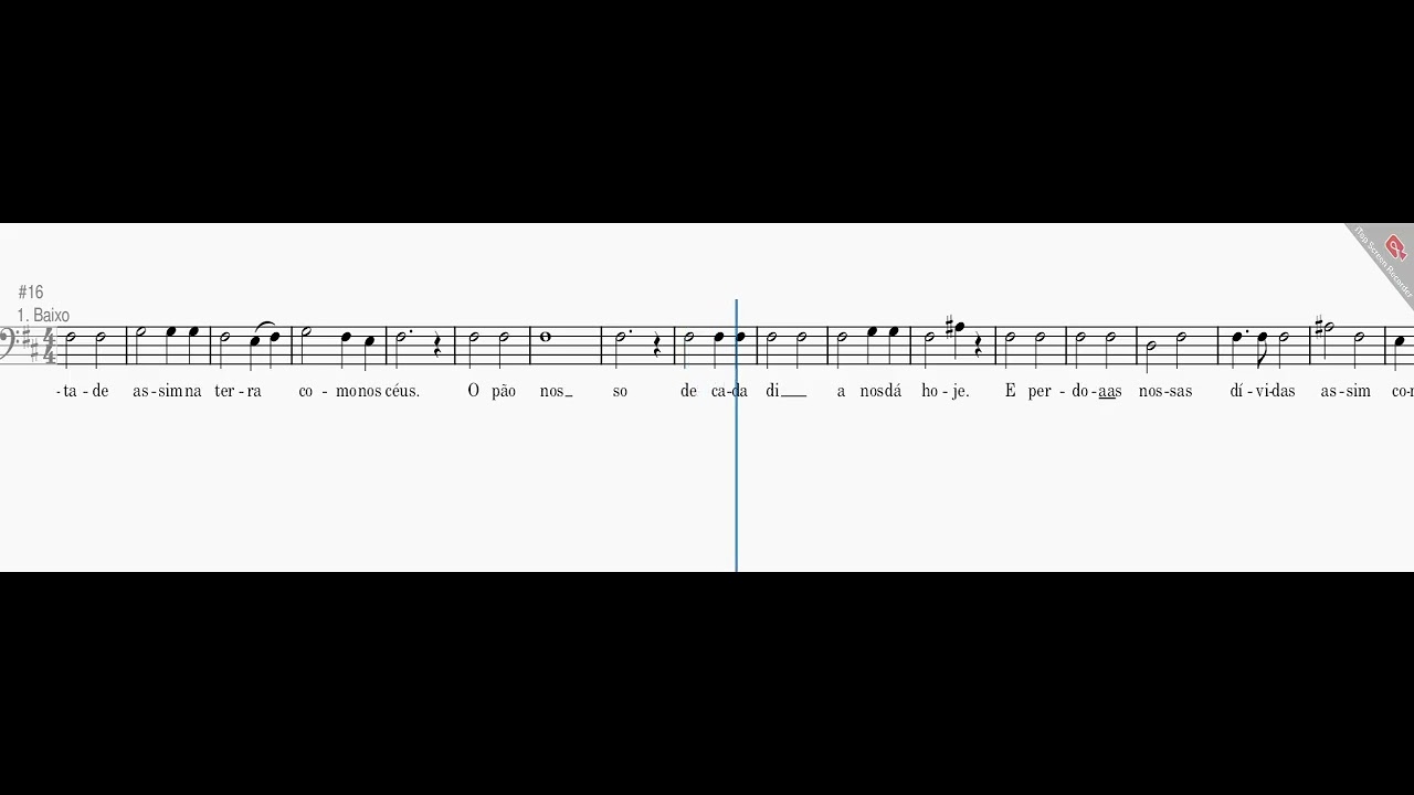PAI NOSSO - PARTITURA E PIANO (1o BAIXO)
