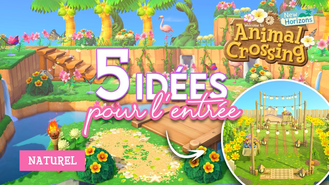 5 IDÉES D'ENTRÉE ADORABLES THÈME NATUREL / COTTAGECORE (Partie 5) 🌸 - ANIMAL CROSSING NEW HORIZONS