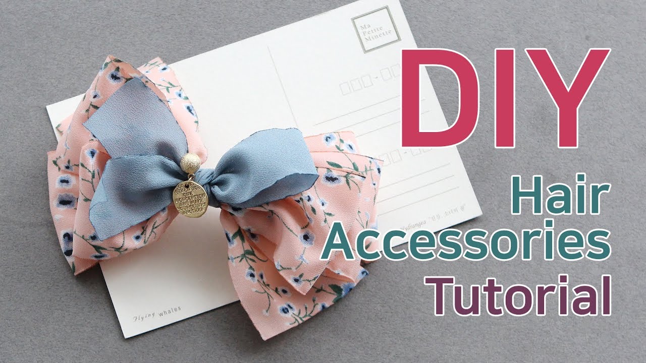 리본공예 DIY/How To Make Hair Accessories/handmade hair accessories/HairBow Tutorial/머리핀 만들기/리본공예