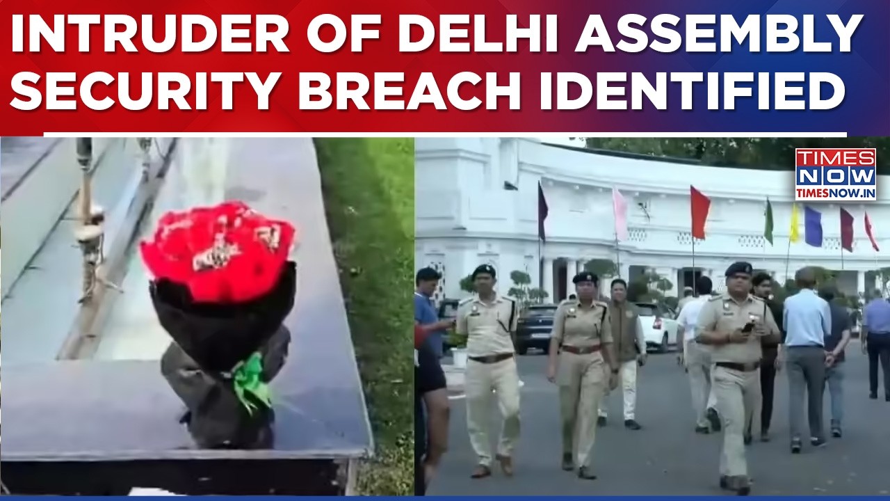 Delhi Assembly Security Breach: Intruder Identified As Sarabjeet Singh, Accused Seen With Bouquet