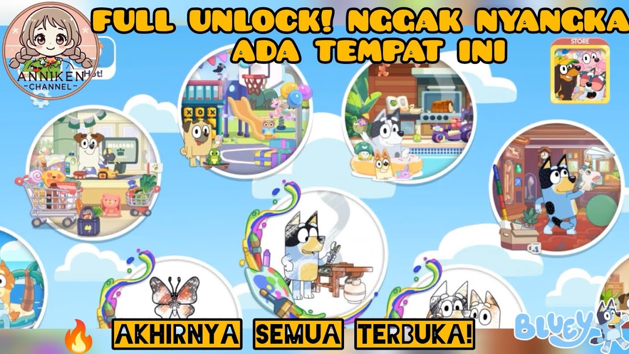 Main Game Bluey ! Unlock Semua Lokasi & Episode Tersembunyi 🔓🔥