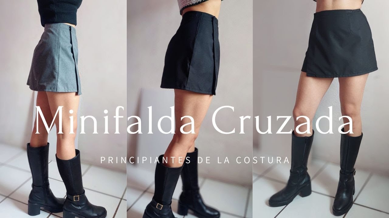 PASO A PASO MINIFALDA CRUZADA SIN CIERRE elabora tu propia minifalda con técnica súper sencilla!!!