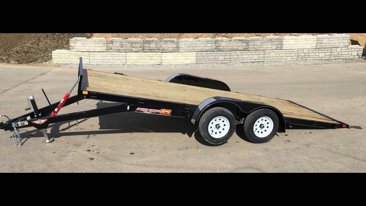 H&H MX 7x18' Manual Tilt Car Hauler Trailer 7000# GVW