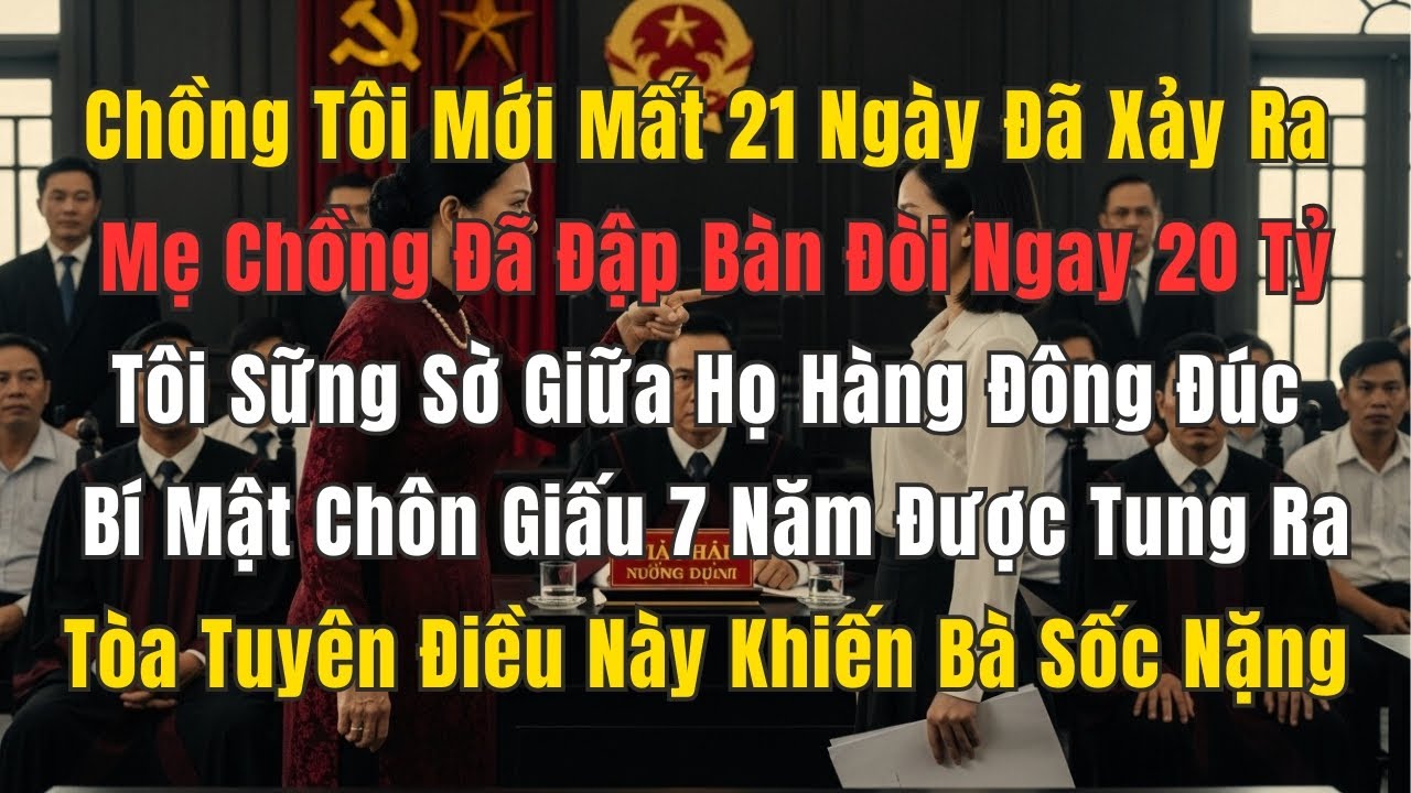 21 Ngày Sau Khi Chồng Mất, Mẹ Chồng Lôi Tôi Ra Tòa Đòi Chia Tài Sản 20 Tỷ Và...