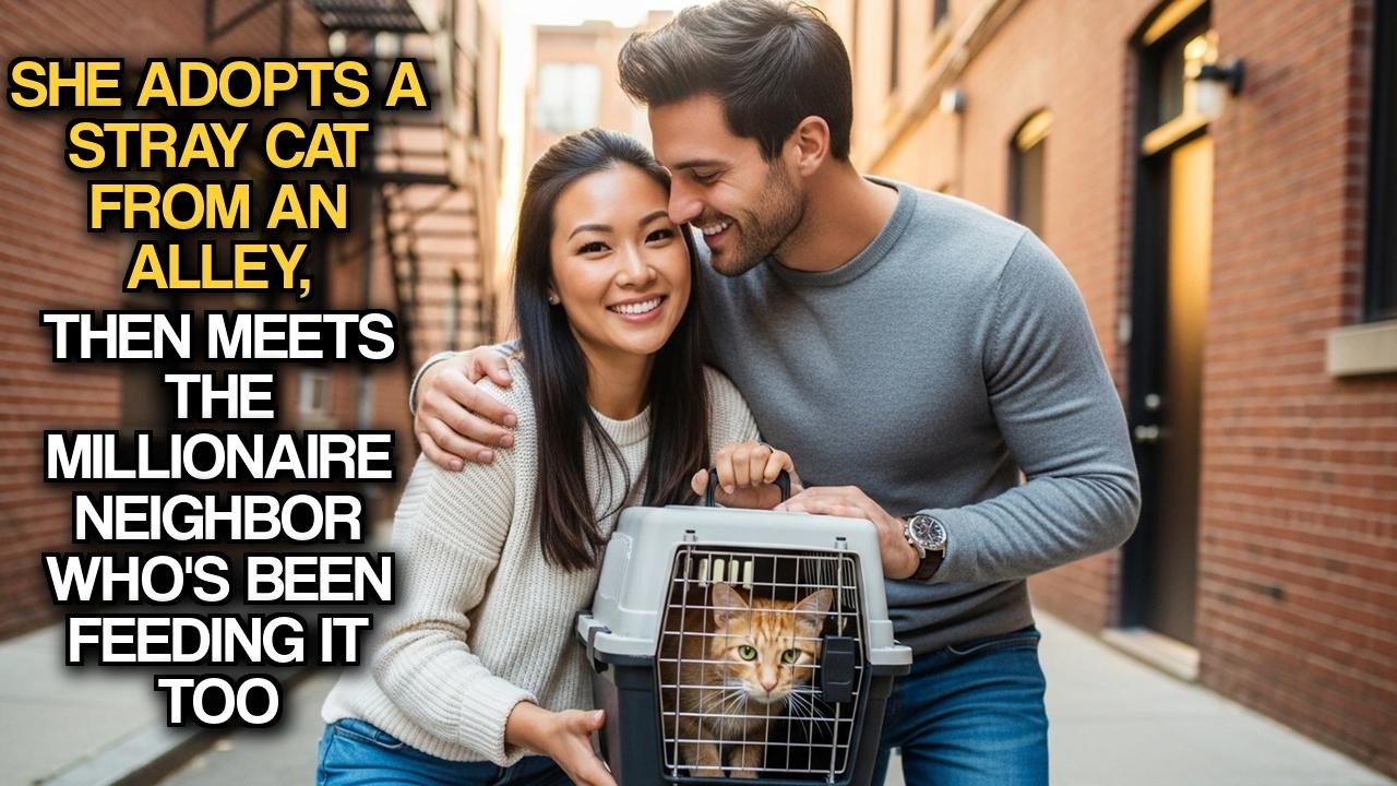 She Adopts a Stray Cat From an Alley, Then Meets the Millionaire Neighbor Who's Been Feeding It Too