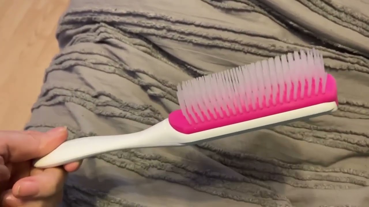 Denman Curly Hair Brush D3 Black & Red 7 Row Styling Brush for Detangling, Separating, Shaping and D