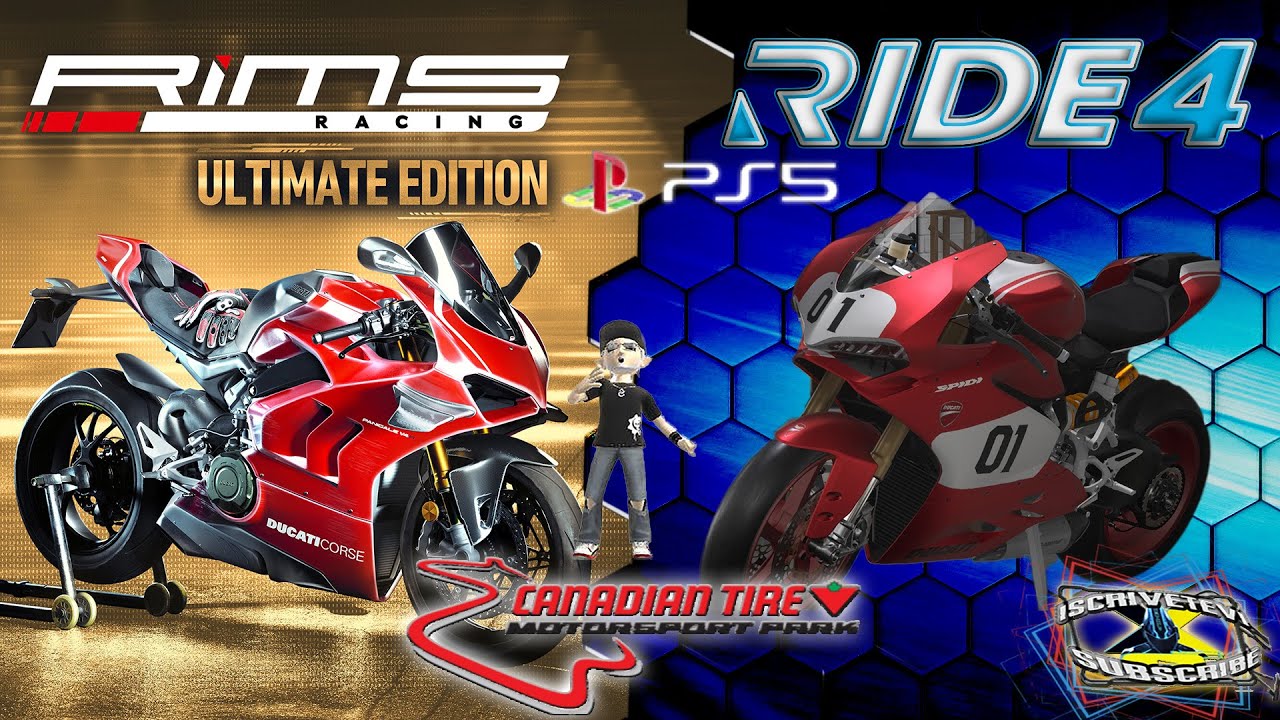 RIMS VS RIDE 4 - DUCATI PANIGALE 2017 ELABORATA  SUL CIRCUITO CANADIAN TIRE GAMEPLAY PS5 1080p60