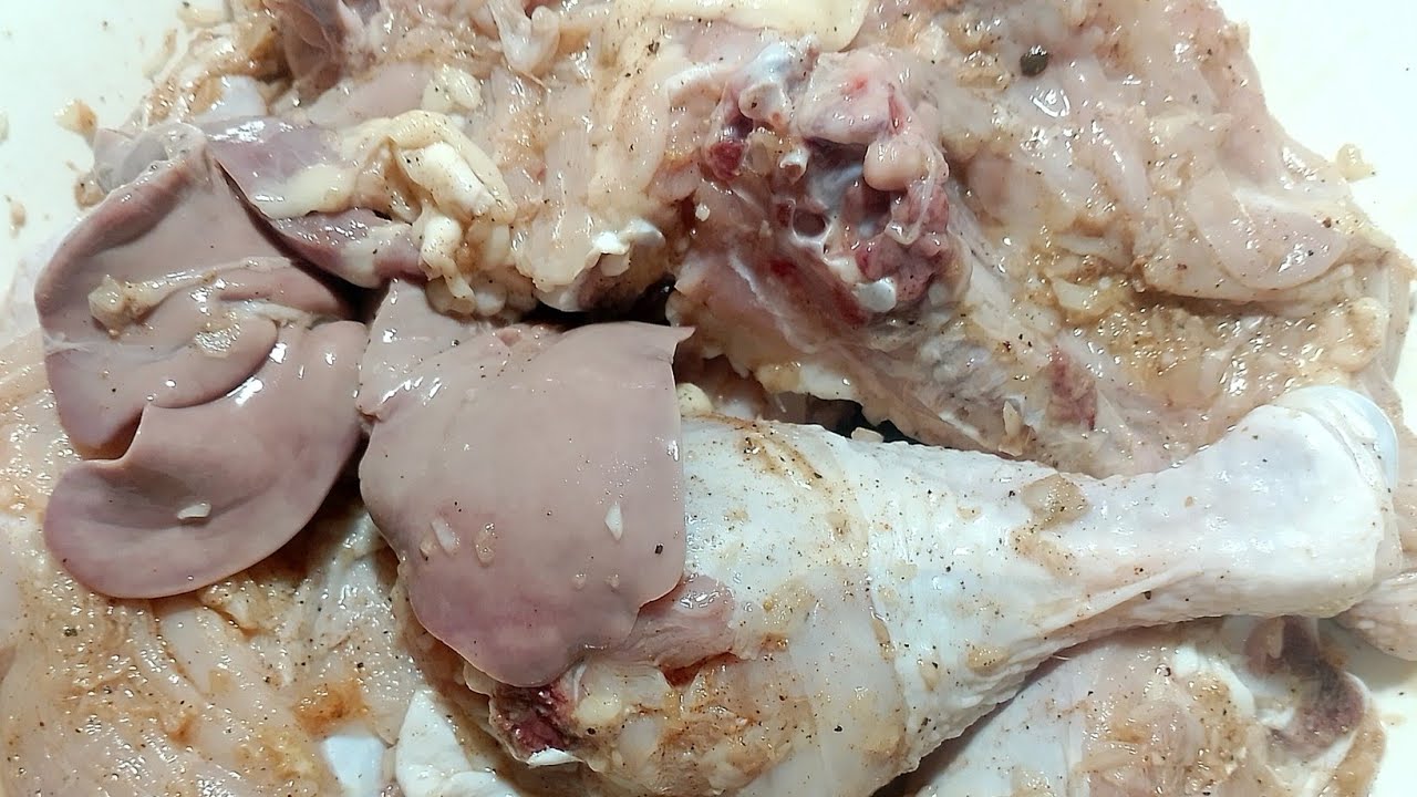 تتبيله الفراخ البانيه والاوراق قبل الاكل#food