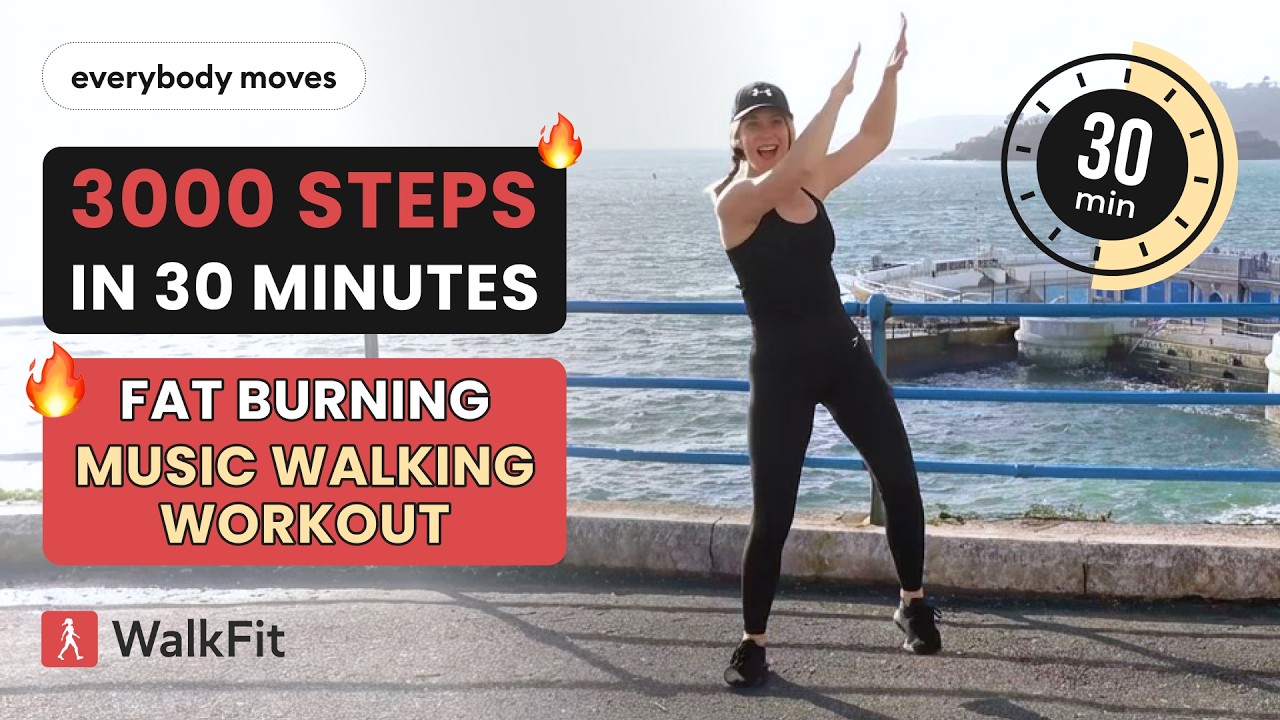 3000 Step Speed Walk To The Beat | 30-Minute Fat Burn Cardio Workout | Welltech