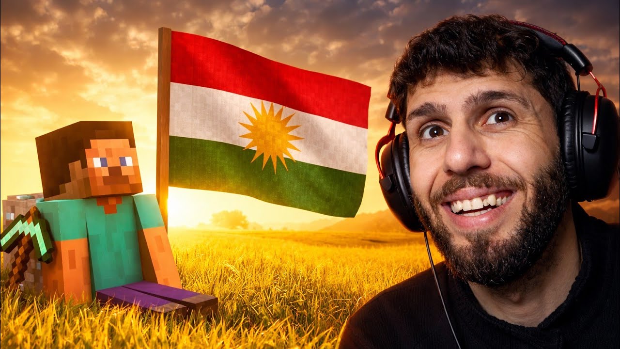 چێکرنا ئالایێ کوردستانێ 💚💛❤ Minecraft 25