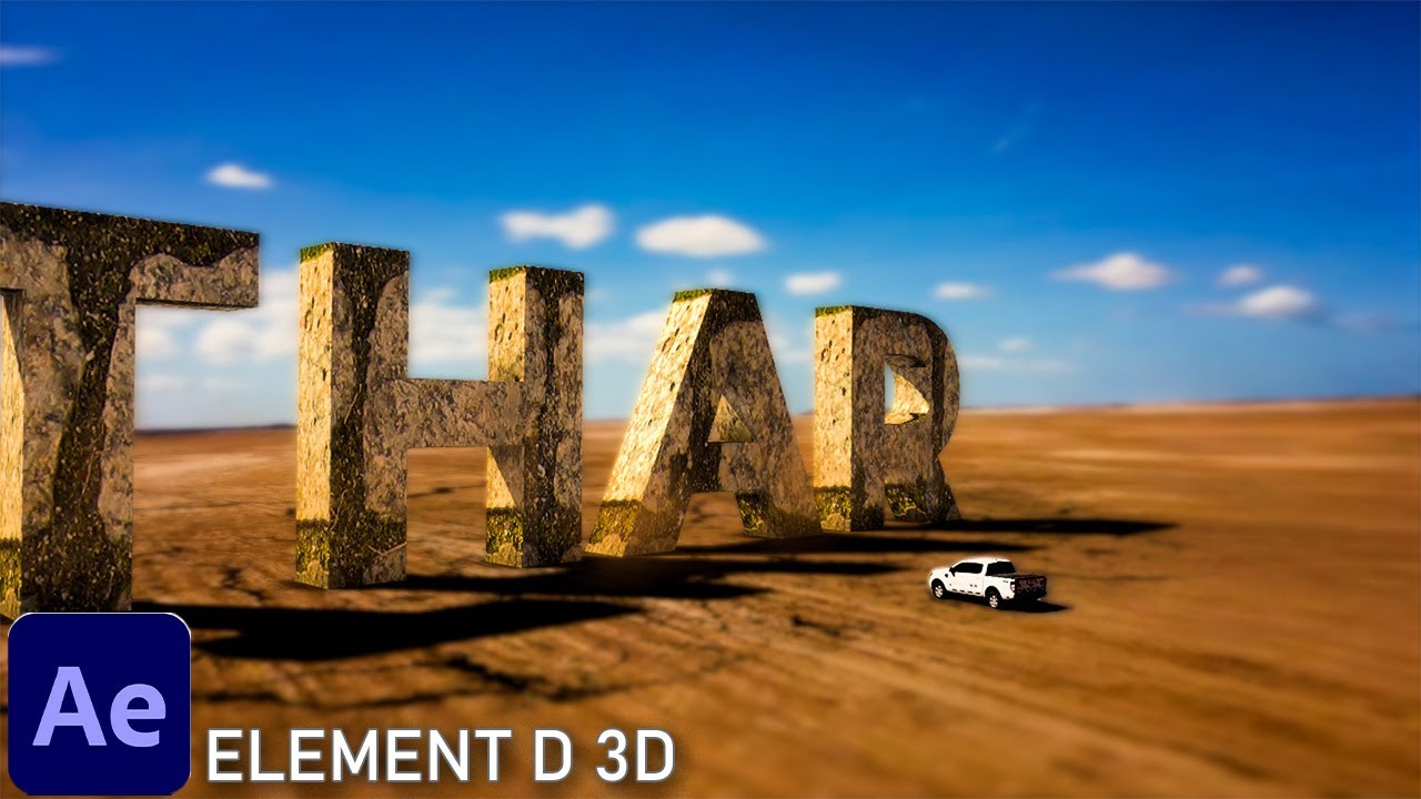 How to Motion Track 3D Text & Animate in After effects |Element3d VFX Tutorial [Hindi]