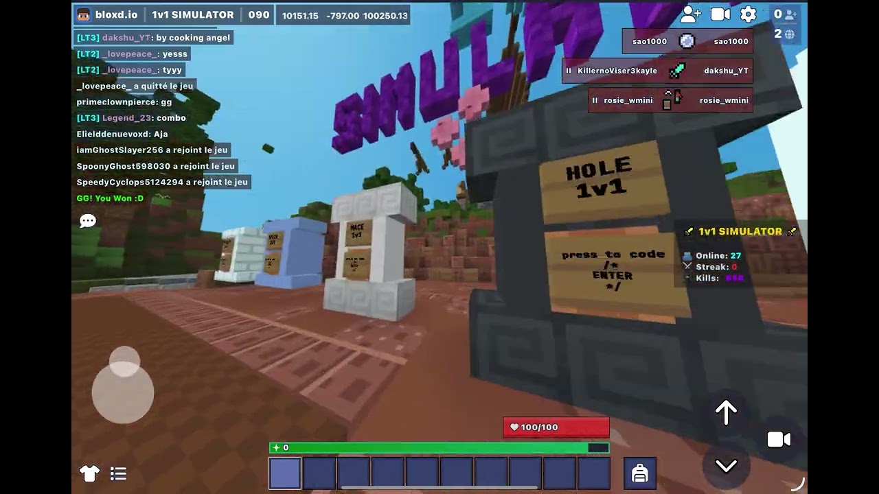 Bloxd.io hole pvp