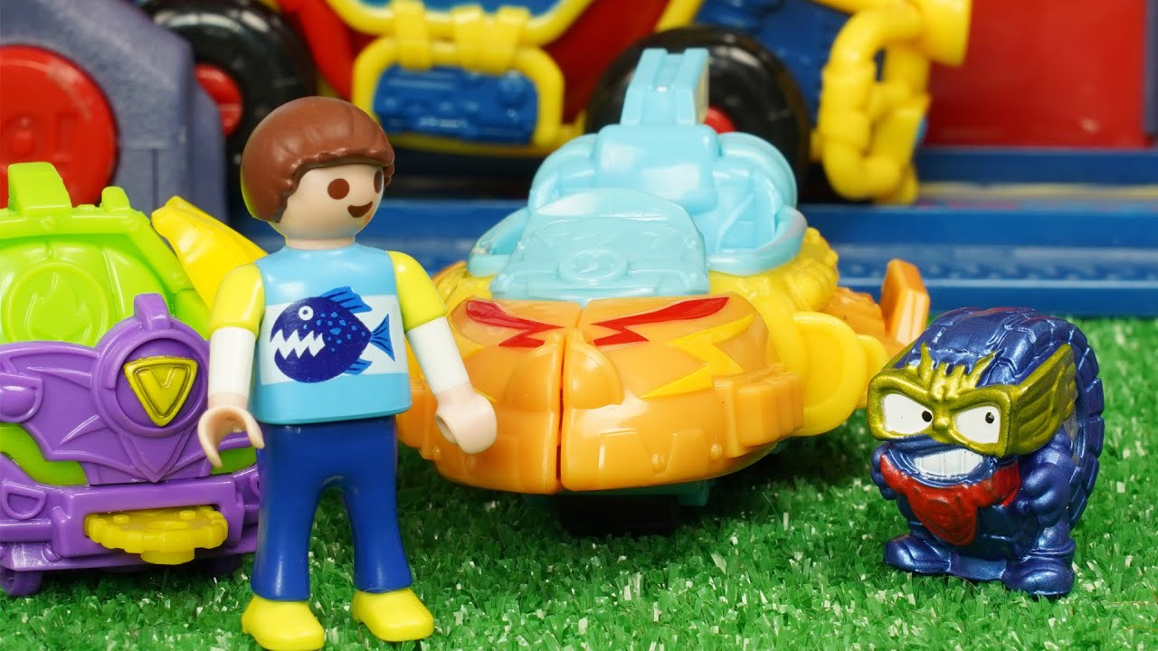 Playmobil po polsku Wesołe przygody bliźniaków Klary i Kuby odc 35 Super things baza superbohaterów