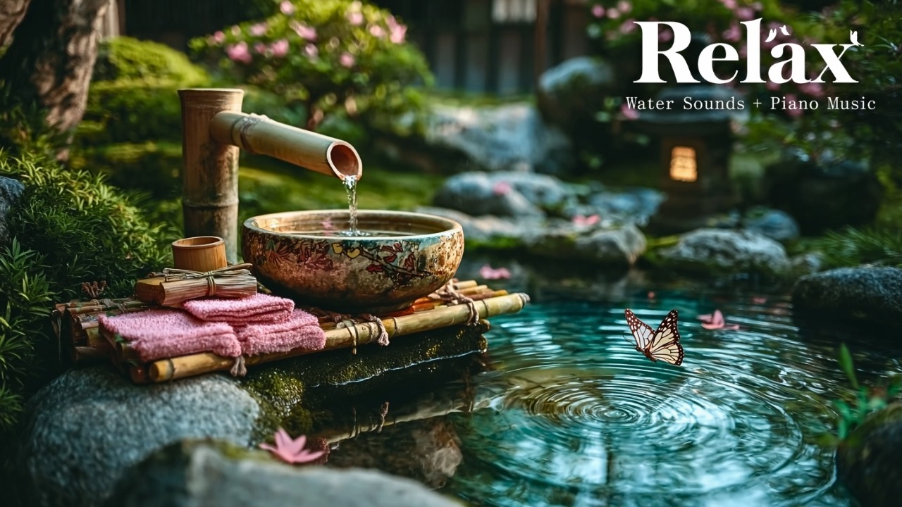 Healing Piano & Flowing Water Sounds 🌿 Deep Sleep Relief & Anxiety Healing | Relax Mind and Soul