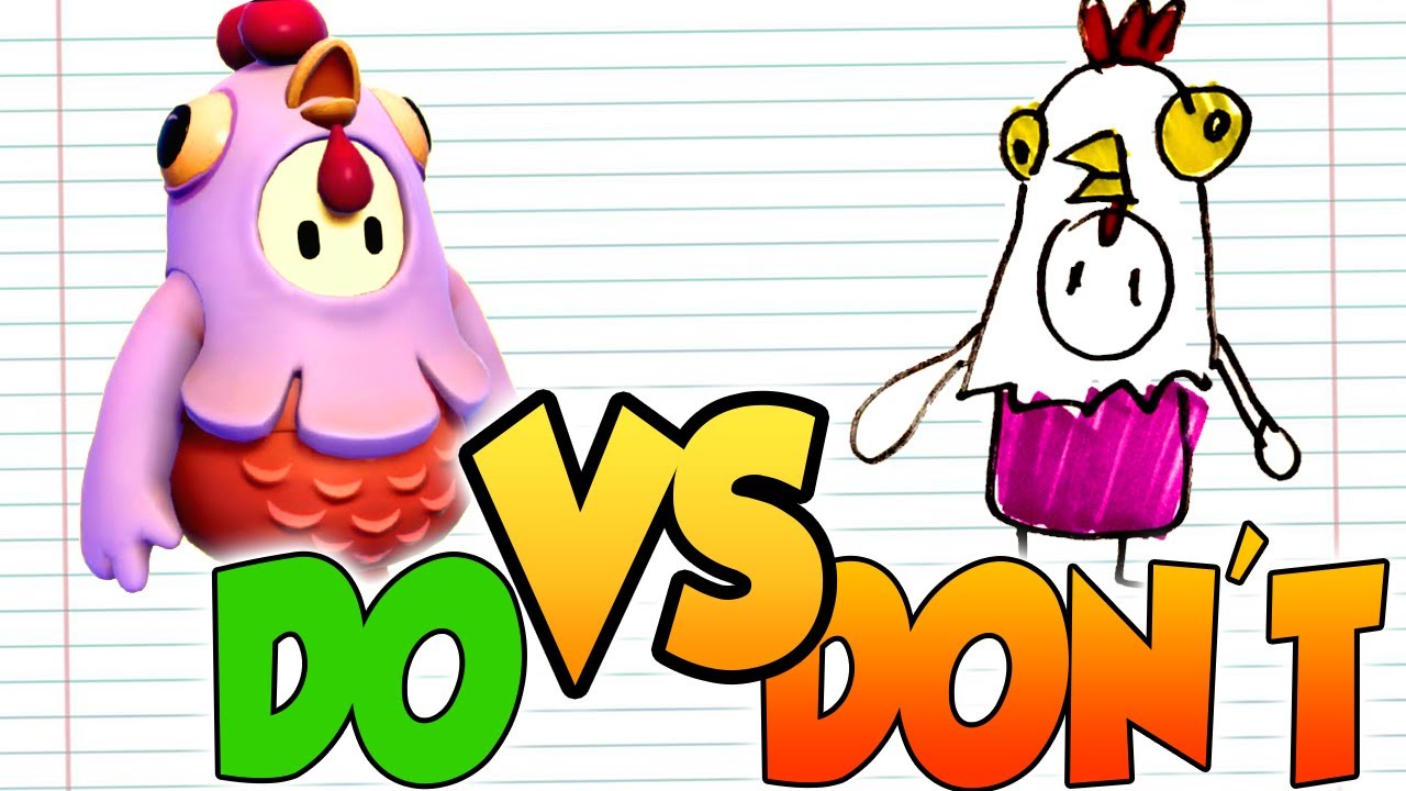 DOs & DON'Ts Drawing Fall Guys: Ultimate Knockout In 1 Minute CHALLENGE!