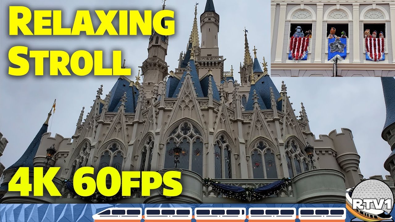 Magic Kingdom Random Relaxing Stroll with a Muppet Surprise in 4K 60fps | Walt Disney World