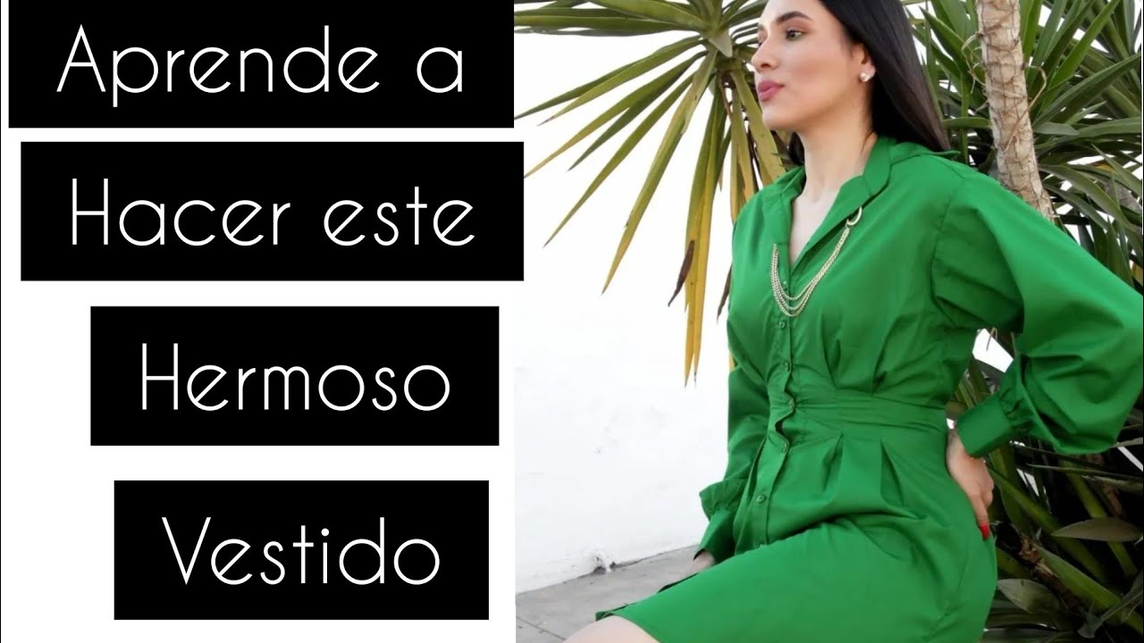 como hacer vestido camisero moderno🤩✂️