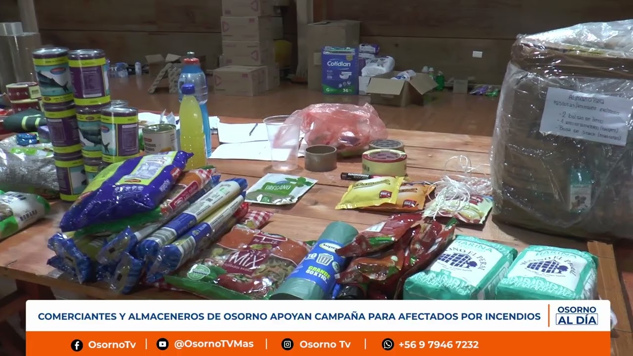 COMERCIANTES DE OSORNO SE UNEN A CAMPAÑA SOLIDARIA POR FAMILIAS AFECTADAS POR INCENDIOS
