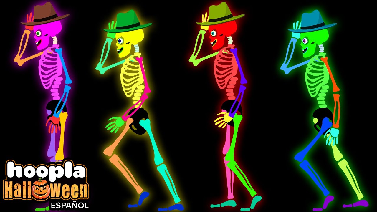 Aprende colores con la canción de los esqueletos - Rimas de miedo para niños