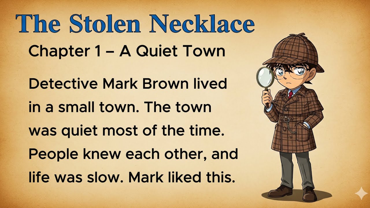 the Stolen Necklace  Easy English Detective Story (A2 Level)