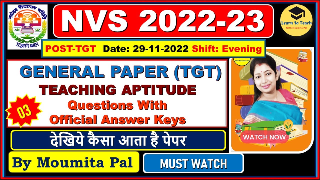 🔥NVS 2022  | NVS Exam Analysis | 29 NOV 2022 General Paper Q With Provisional Ans Key Discussion P-3