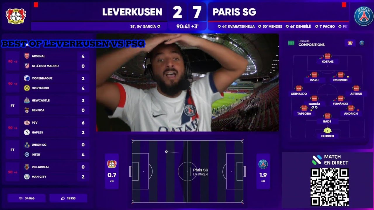 LES BEST MOMENTS🤣🤯 DE L'IMMIGRÉ PARISIEN APRÈS LE MATCH BAYER LEVERKUSEN VS PSG