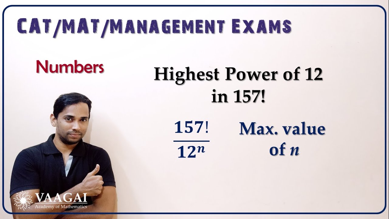 Highest Power of 12 in 157! | Numbers