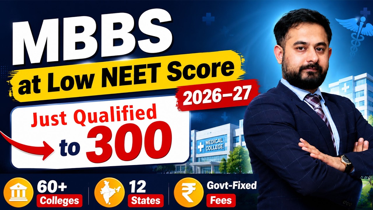 MBBS AT LOW NEET SCORE JUST QUALLIFIED TO 300 | 60+ COLLEGES | 12+ STATES ALL COVERED