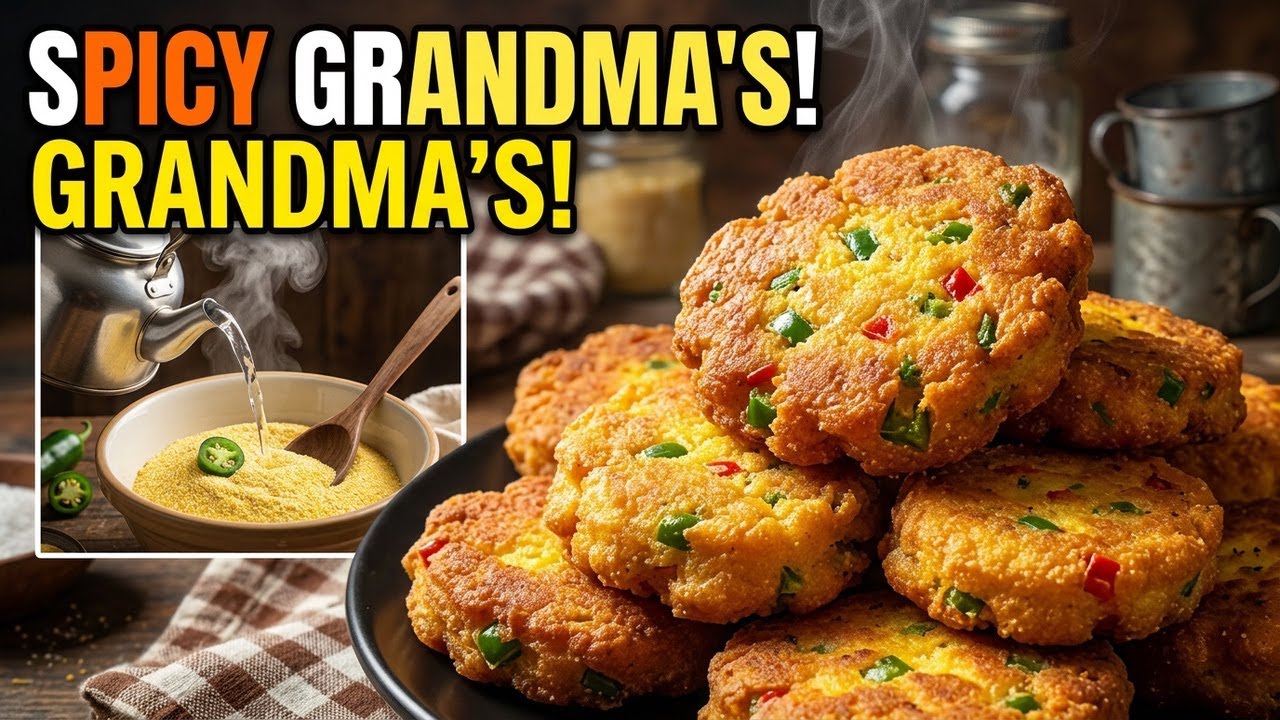 Hot water cornbread with Jalapenos like grandma made it
