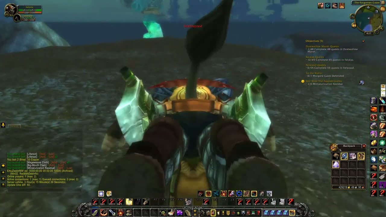 WOW Cata Quest 'Still With The Zapped Giants - 25465' Horde on a PS