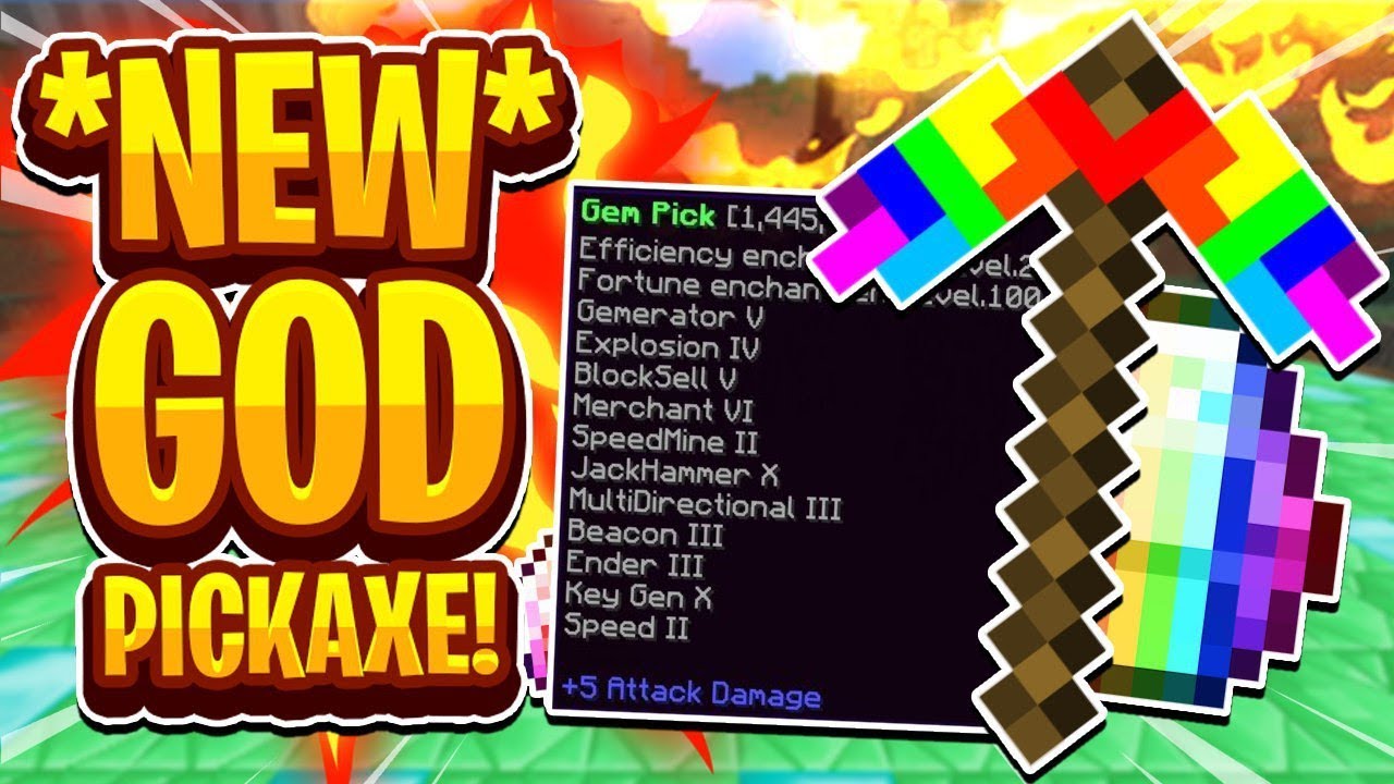 THE *NEW* GOD PICKAXE... Minecraft Prisons #18
