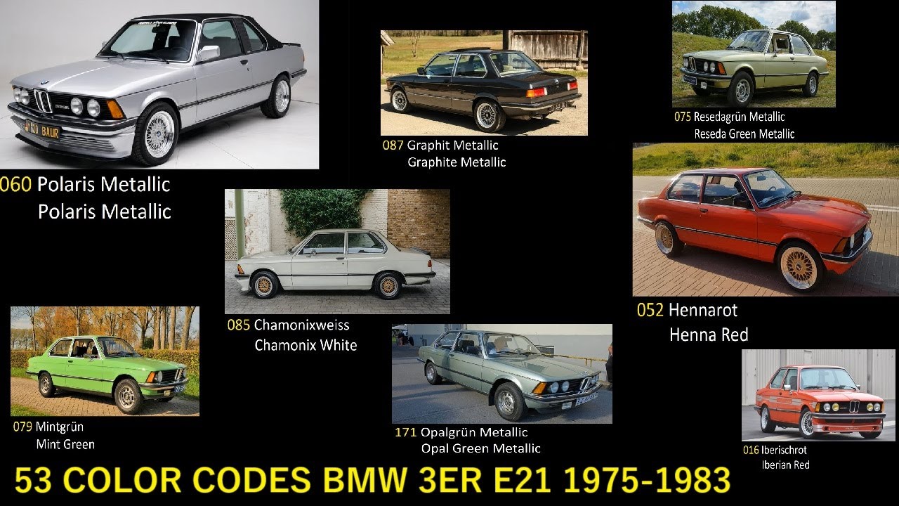 6. FACTORY COLORS BMW 3ER E21 1975 - 1983 ALPINE BAUR