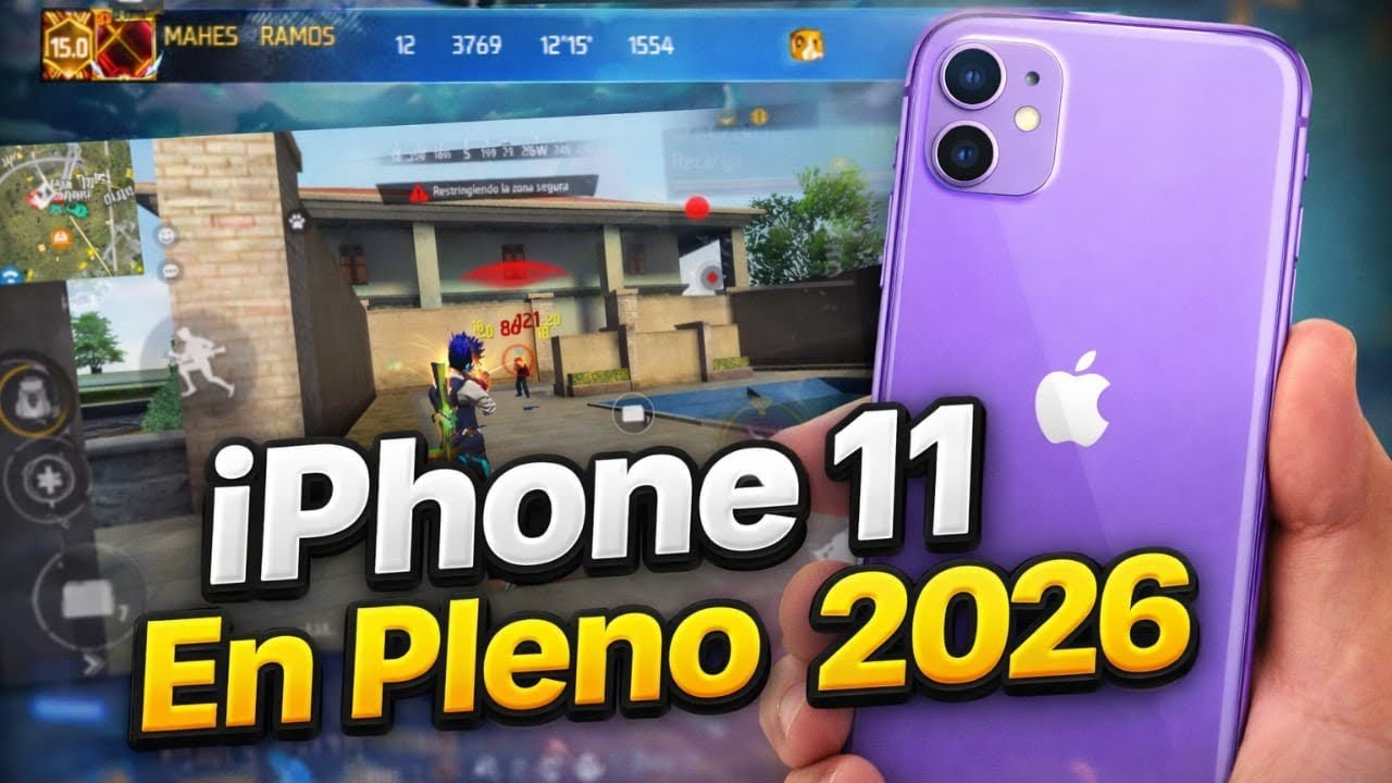 ASÍ ES JUGAR FREE FIRE EN IPHONE 11 EN PLENO 2026 