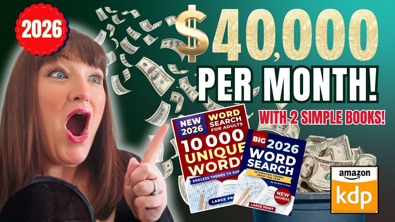 These books make OVER $40,000 A MONTH and you can too just creating SIMPLE Wordsearch Puzzle Books!